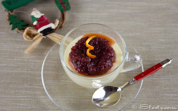 Christmas Panna Cotta with Cranberry and Orange Compote – Stasty