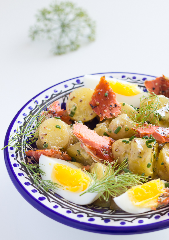 Potato Salad with Smoked Salmon and Eggs