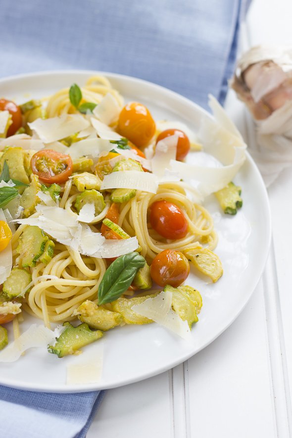 Easy Tomato and Courgette Pasta