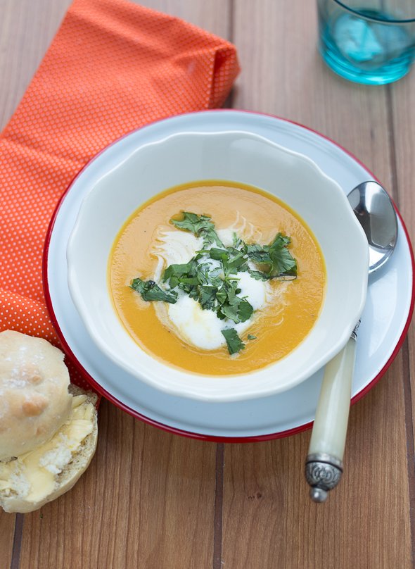Carrot, Coriander and Parsnip Soup